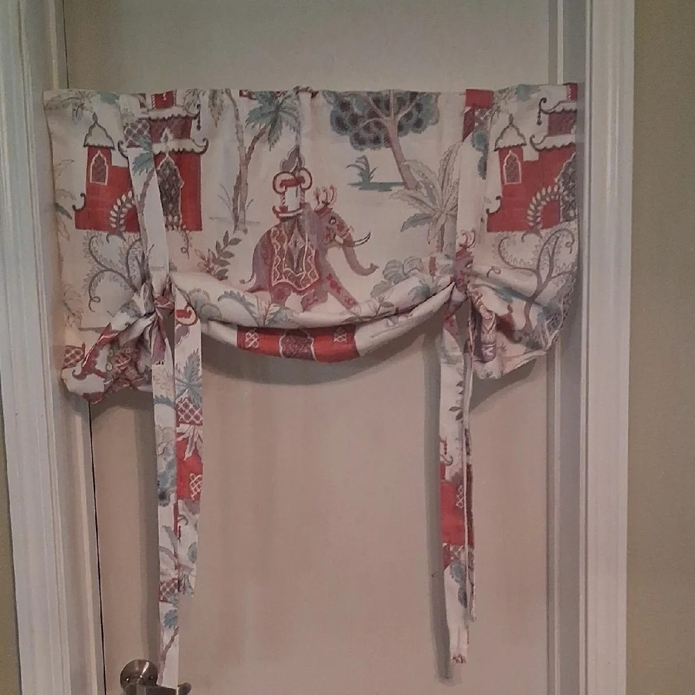 Decorative Elephant Print Curtain Pair